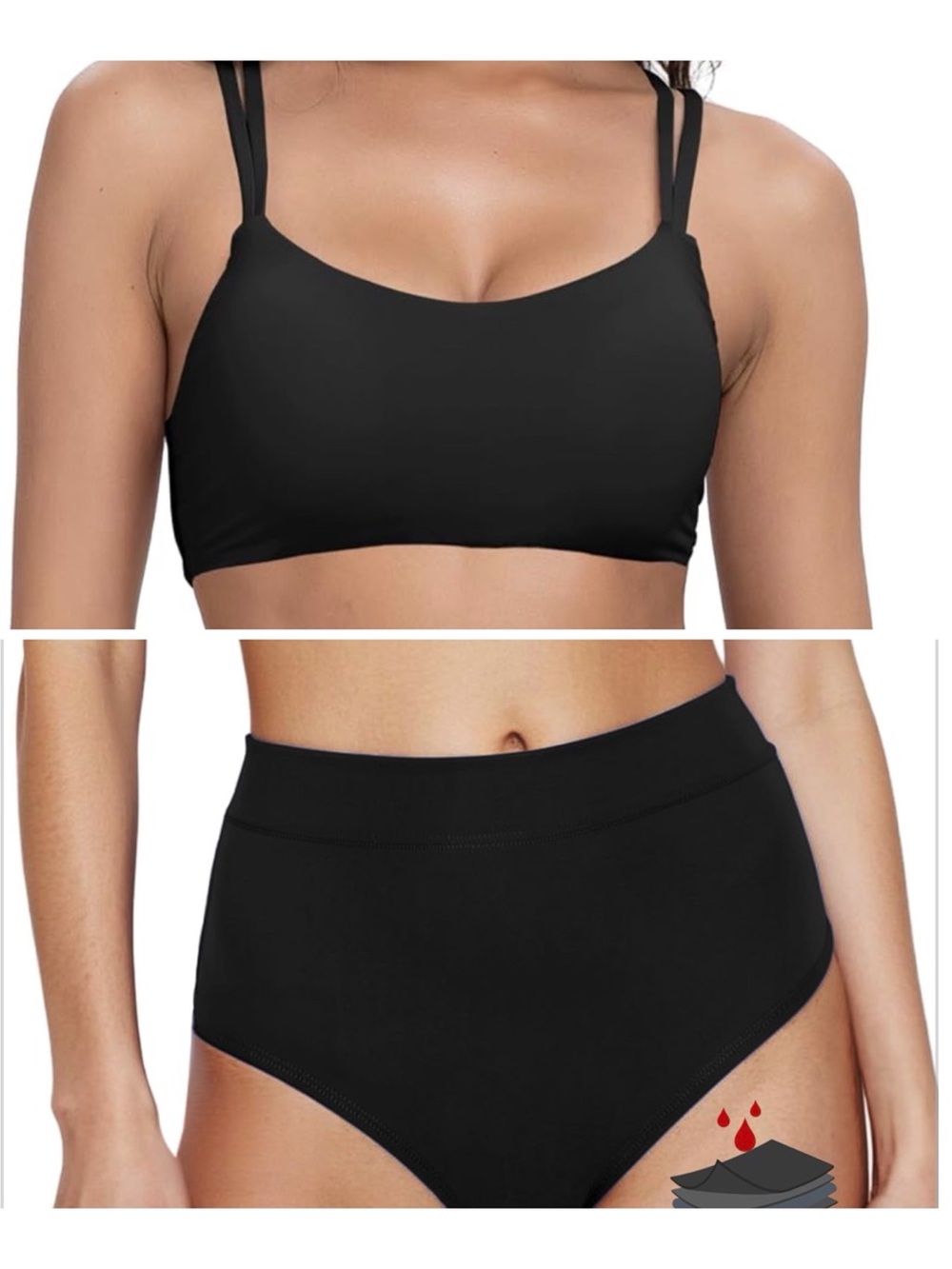 2 piece Bikini set with Beautikini Top and Yorvian Tommy control bottom XS